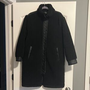 Barely worn athleta long black coat size M